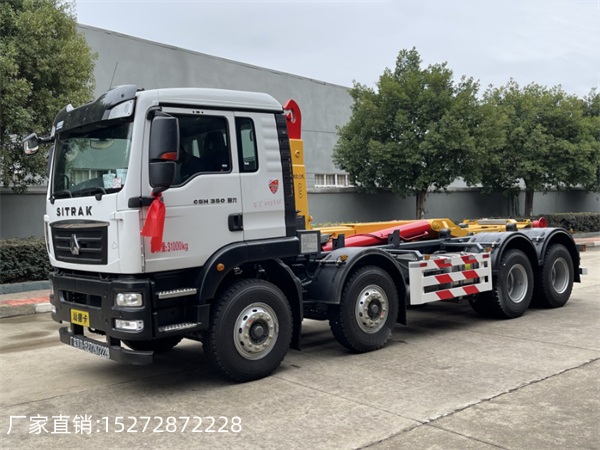 重汽汕德卡30噸勾臂式垃圾車